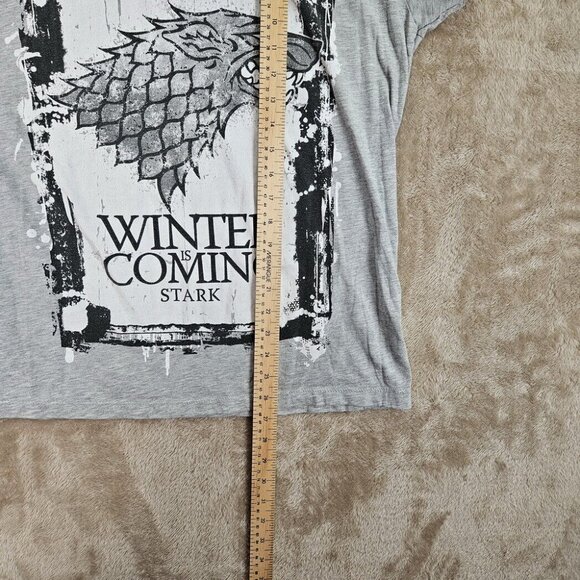 Game Of Thrones Winter Is Coming Stark T-Shirt Women's Size L Gray Short Sleeve - Picture 4 of 10